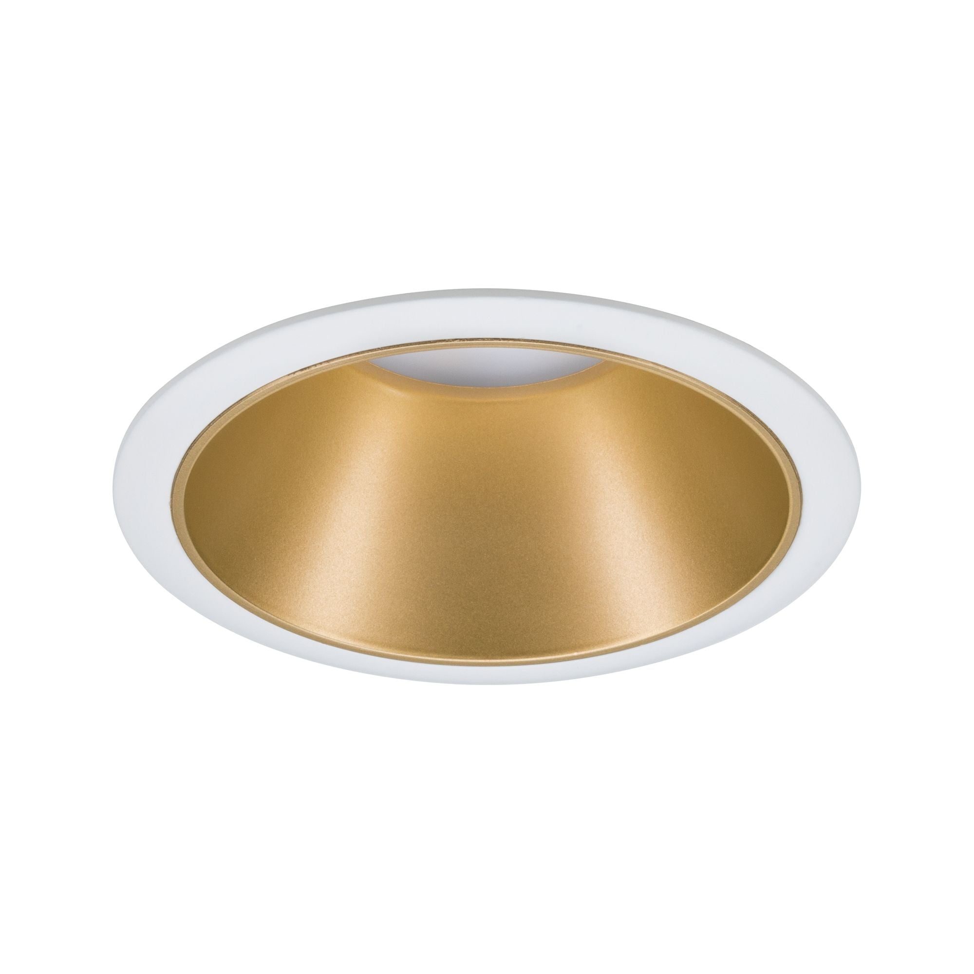 Einbauleuchte Cole rund 88mm GU10 max. 10W 230V dimmbar Weiß/Gold matt - Paulmann - 93396