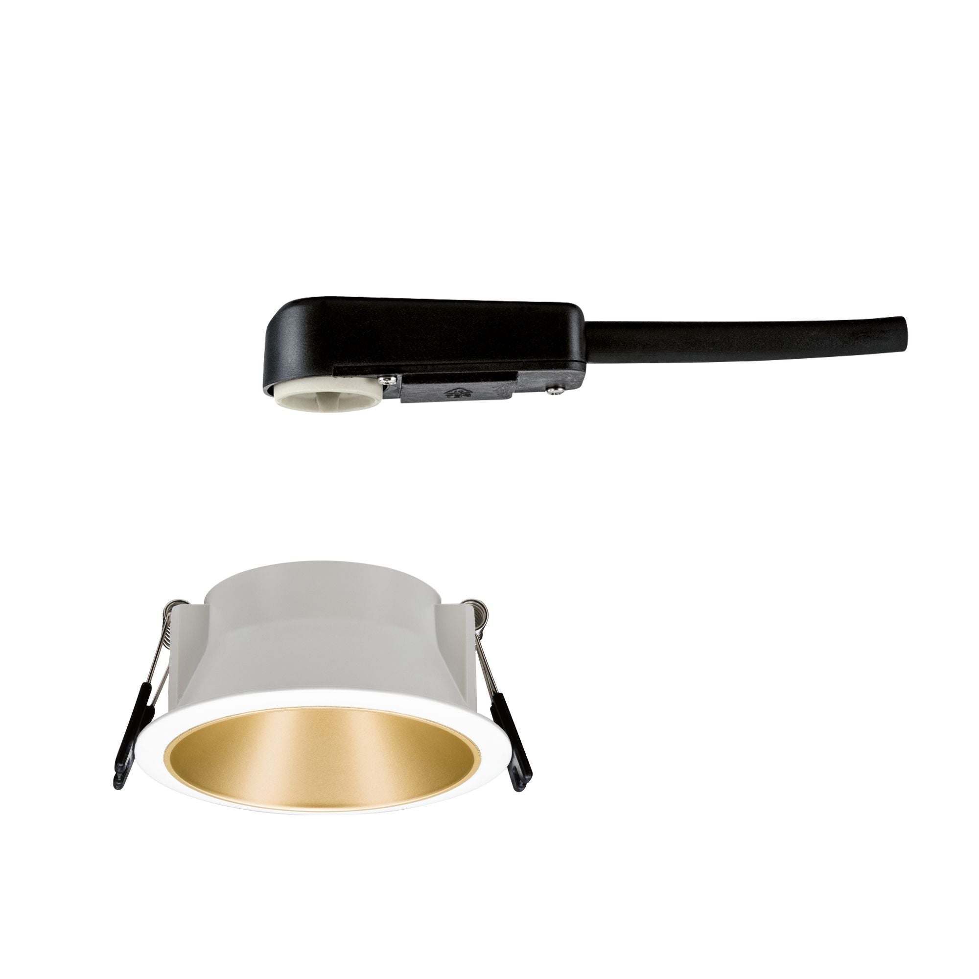 Einbauleuchte Cole rund 88mm GU10 max. 10W 230V dimmbar Weiß/Gold matt - Paulmann - 93396