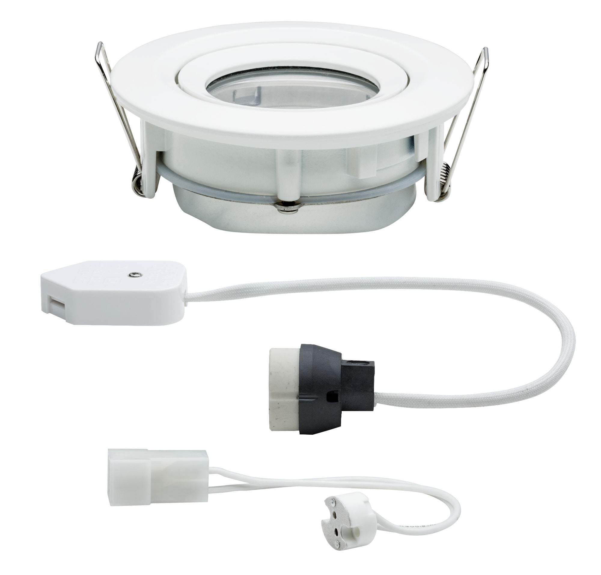 Einbauleuchte Nova Plus schwenkbar IP65 rund 93mm 30° GU5,3 / GU10 max. 35W 230/12V dimmbar Weiß matt - Paulmann - 93661
