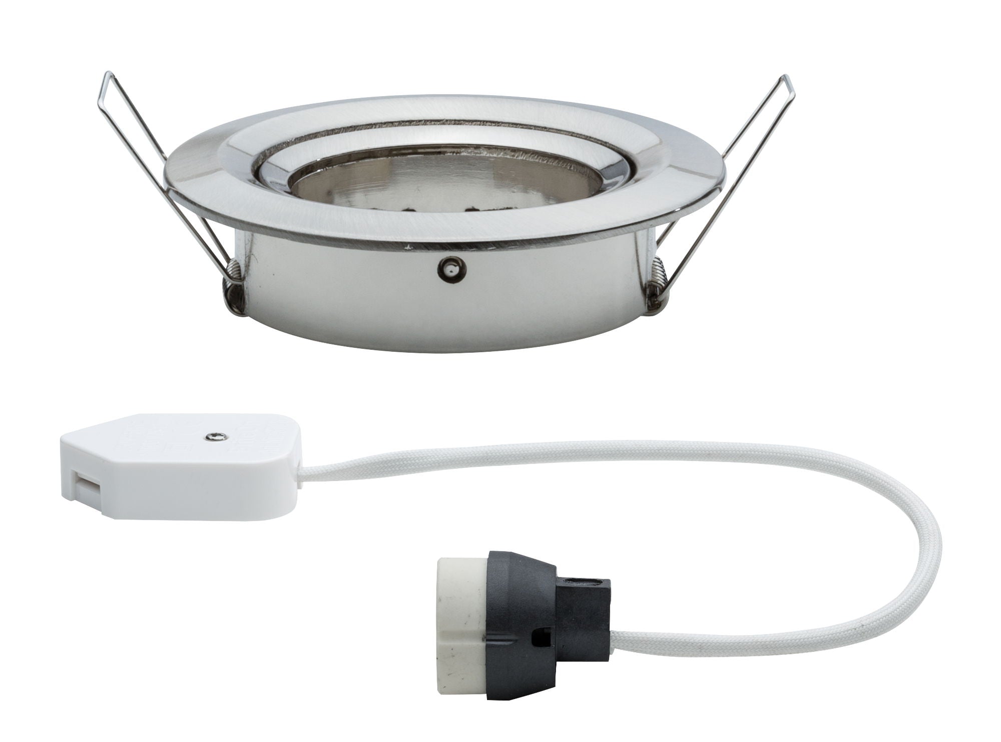 Einbauleuchte Nova schwenkbar rund 84mm 50° GU10 max. 35W 230V dimmbar Eisen gebürstet - Paulmann - 93641