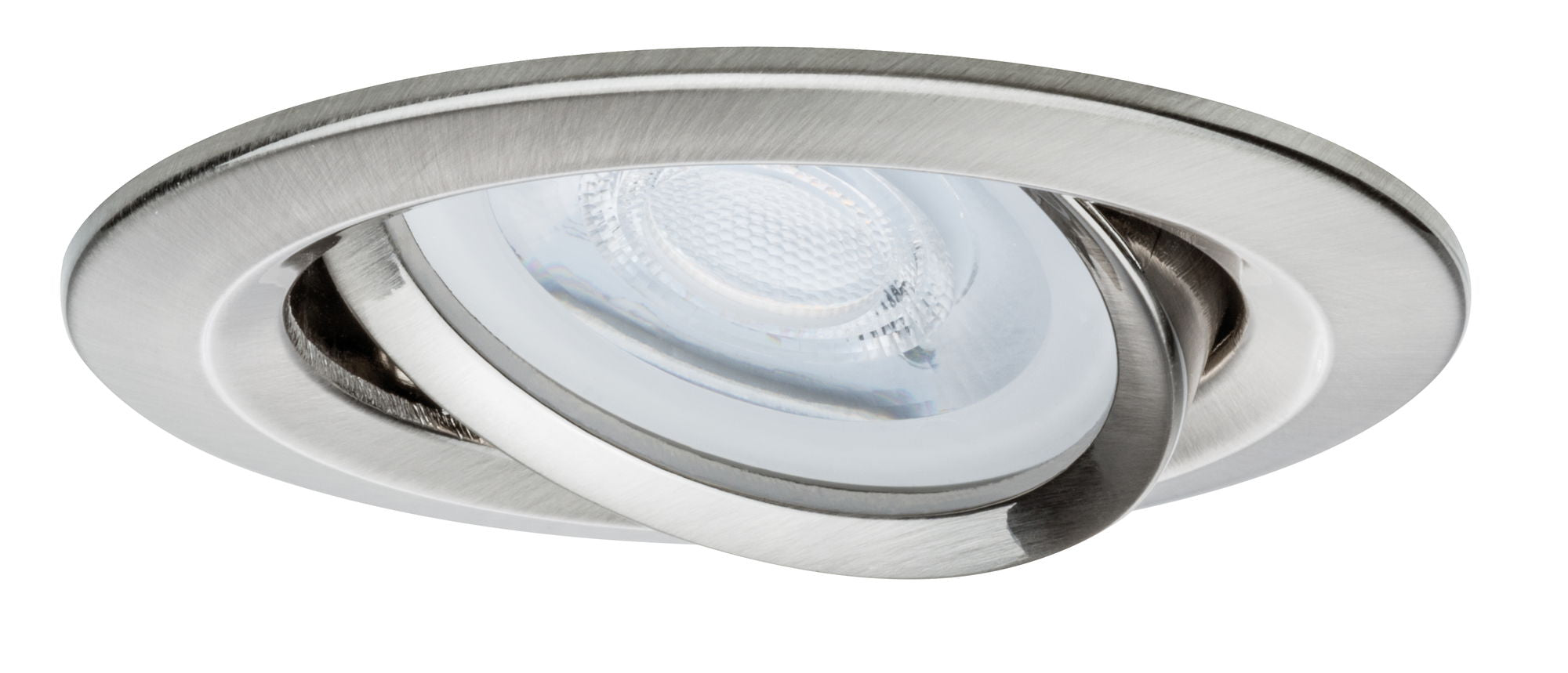 Einbauleuchte Nova schwenkbar rund 84mm 50° GU10 max. 35W 230V dimmbar Eisen gebürstet - Paulmann - 93641