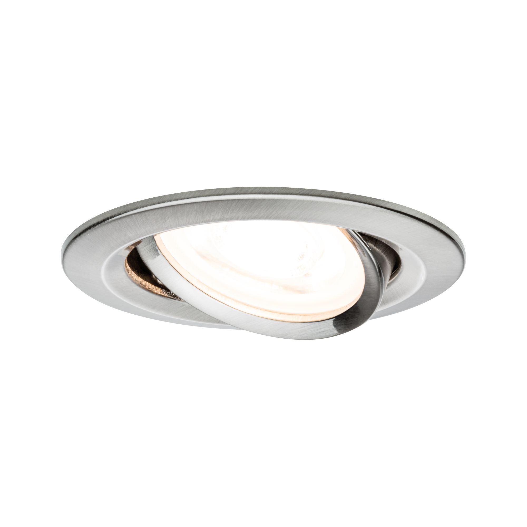 Einbauleuchte Nova schwenkbar rund 84mm 50° GU10 max. 35W 230V dimmbar Eisen gebürstet - Paulmann - 93641