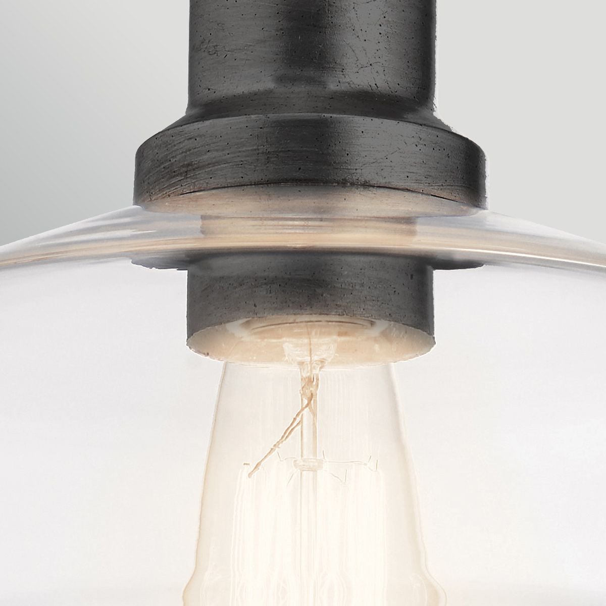 Elstead Lighting Notting Hill 1-flammige Pendelleuchte aus Glas in Graphit