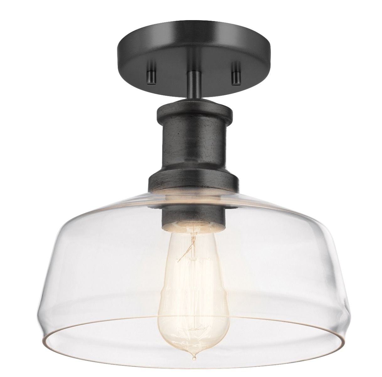 Elstead Lighting Notting Hill 1-flammige Pendelleuchte aus Glas in Graphit