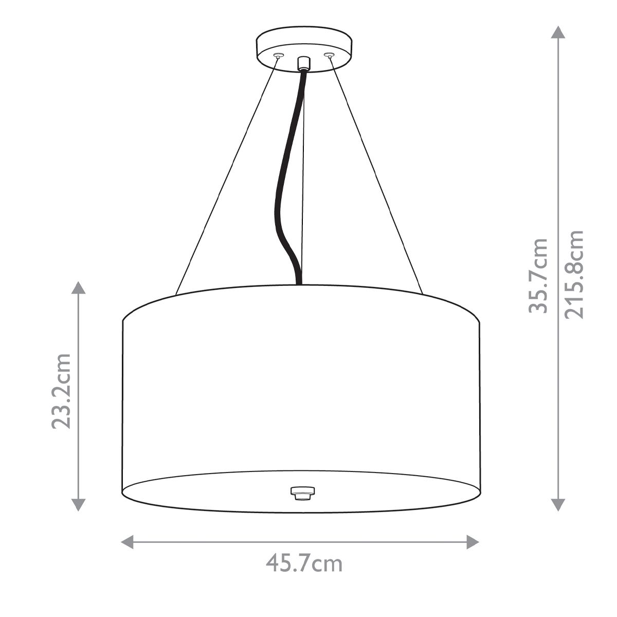 18 - Zoll - Pendelleuchte „Pearce“ mit Deckenleuchte aus gealtertem Messing – gealtertes Messing mit elfenbeinfarbenem Schirm - Elsteadlighting - DL - PEARCE18 - 3LT - IV - AB
