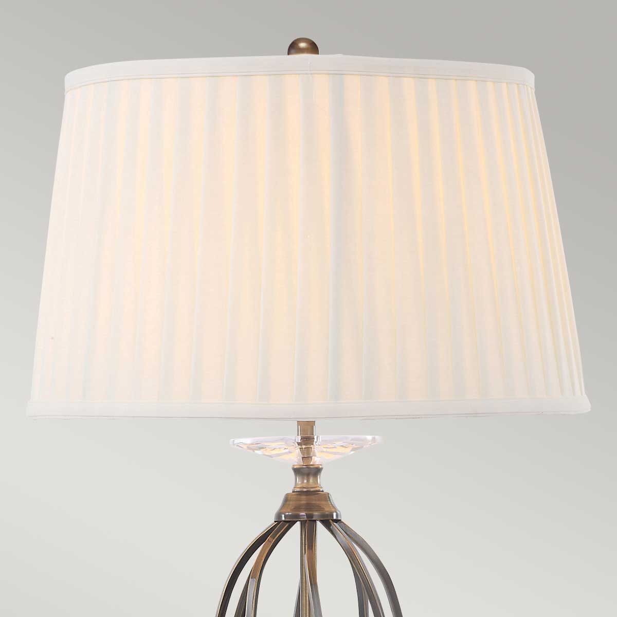 Aegean 1-flammige Tischlampe - Gealtertes Messing mit elfenbeinfarbenem Schirm - Elsteadlighting - leuchtengrosshandel24