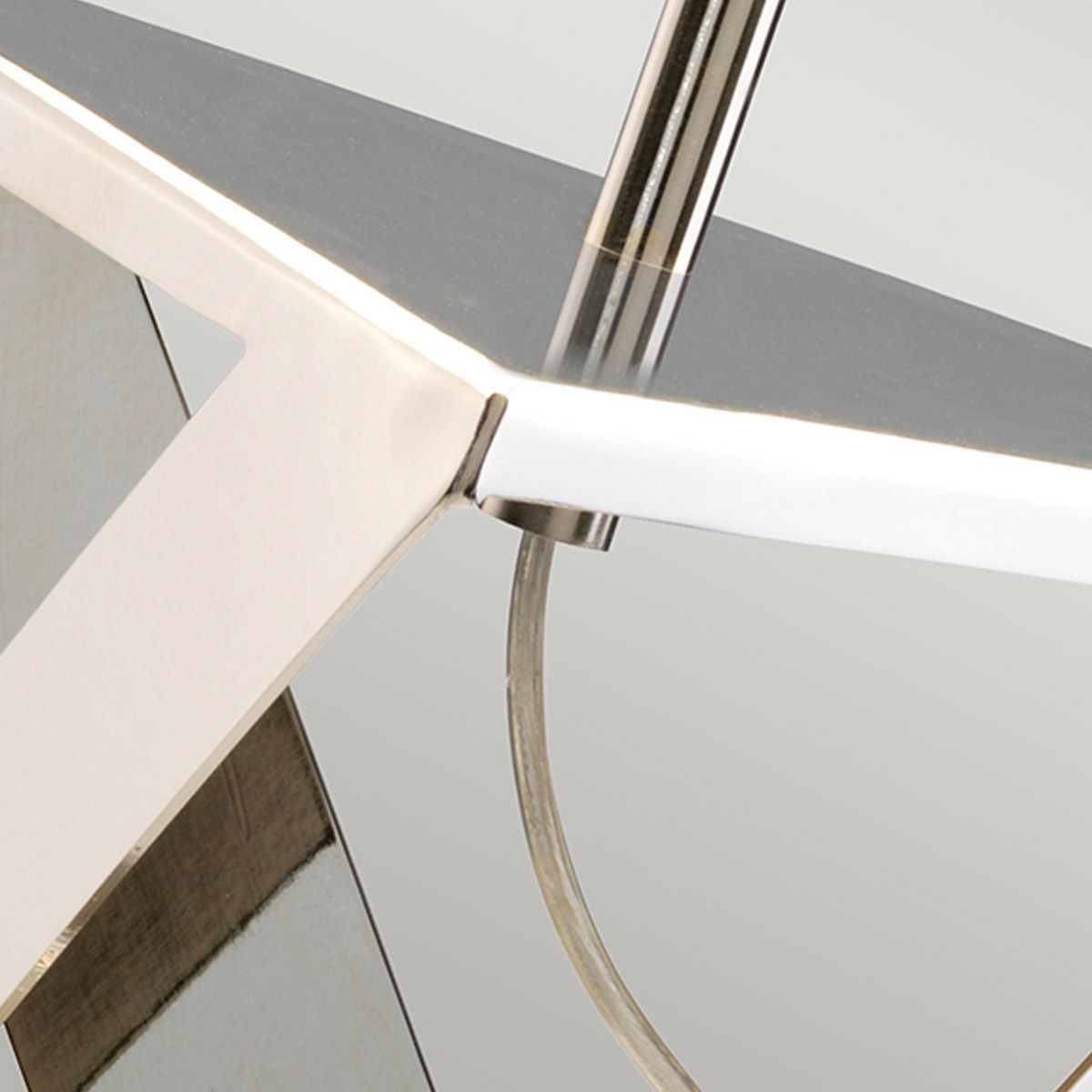 Aegeus 1-flammige Tischlampe - Poliertes Nickel mit silbernem Schirm - Elsteadlighting - leuchtengrosshandel24