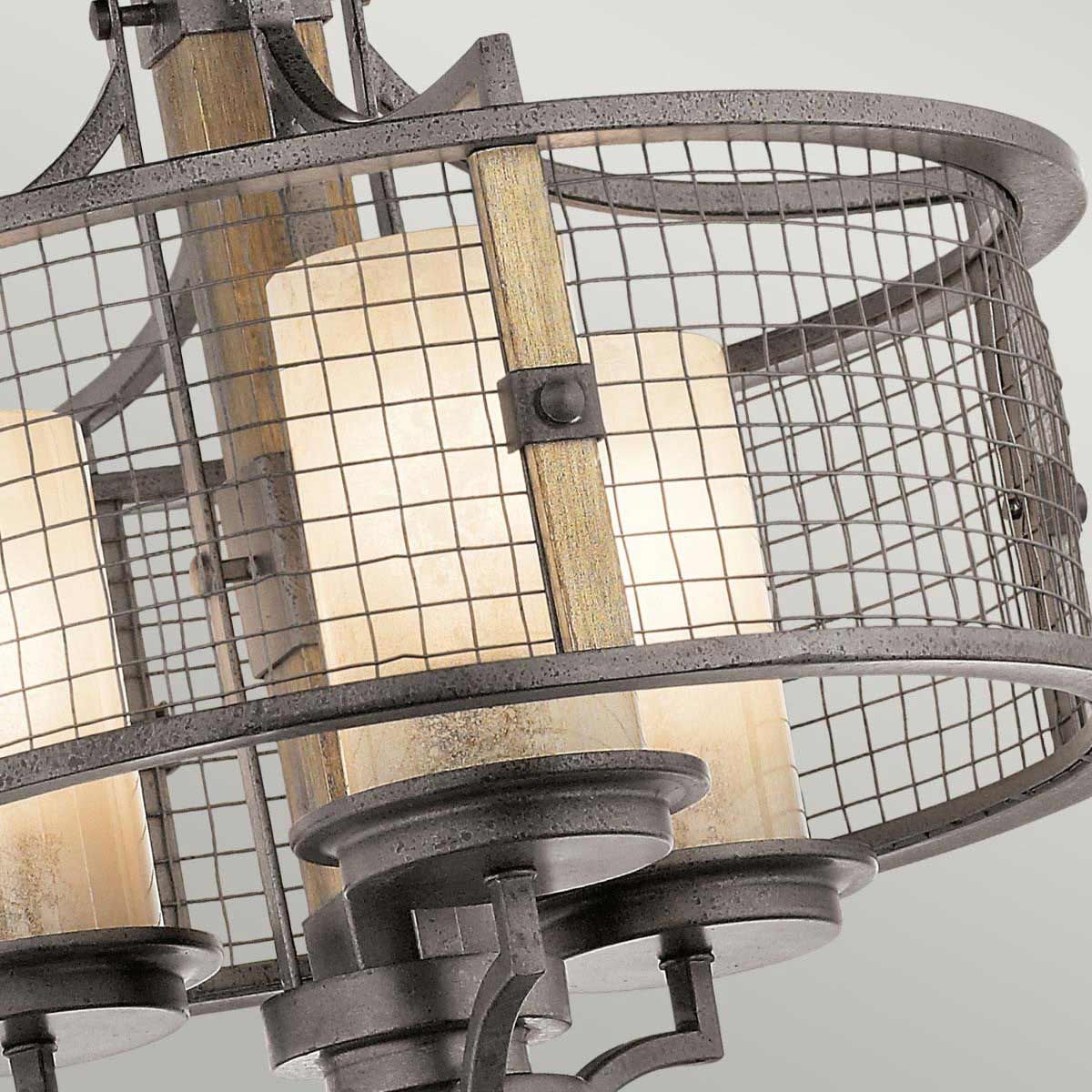 Ahrendale Kronleuchter mit 3 Lichtern und zweifacher Halterung – Ambosseisen - Elsteadlighting - leuchtengrosshandel24
