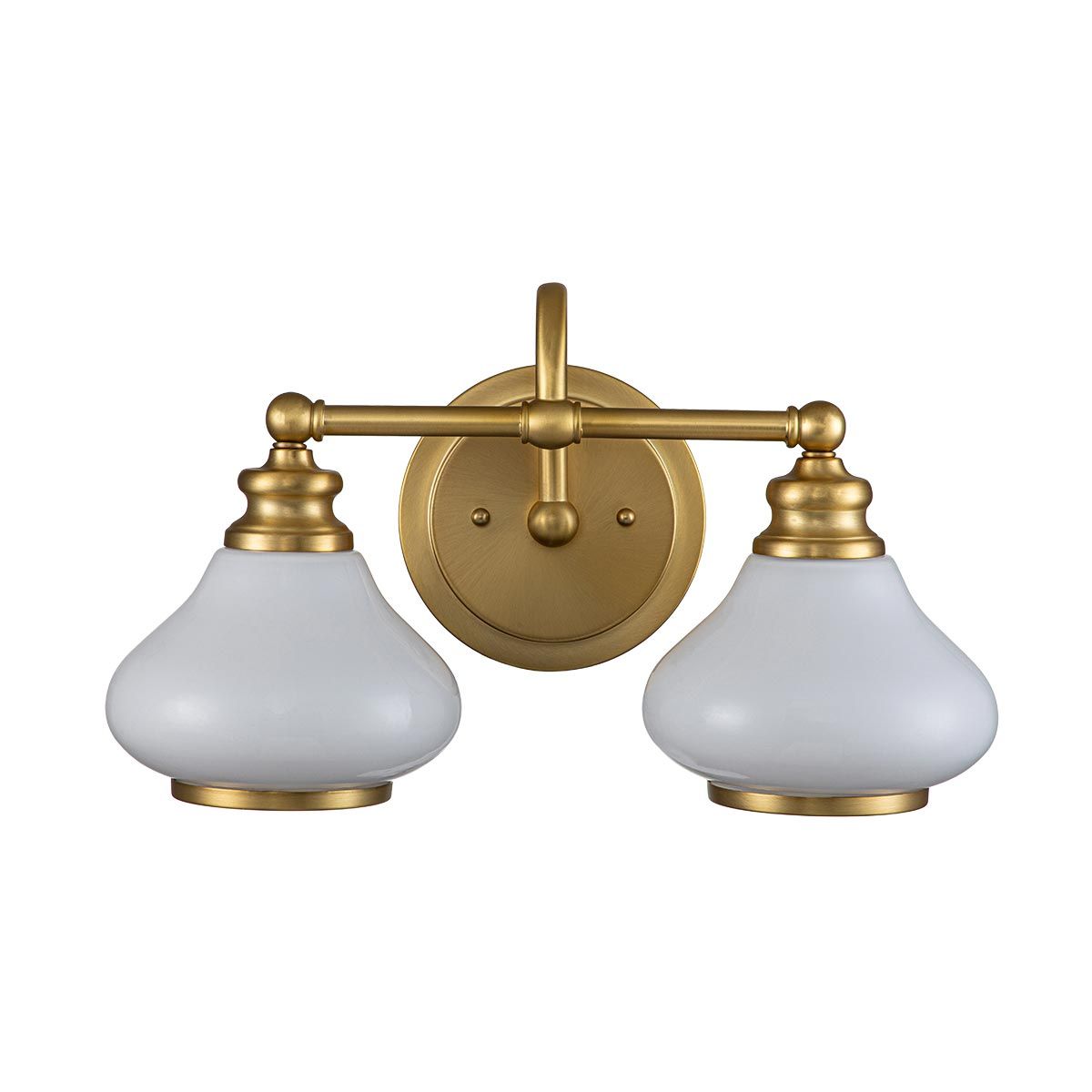 Ainsley 2-flammige Wandleuchte - Gebürstetes Messing - Elsteadlighting - leuchtengrosshandel24