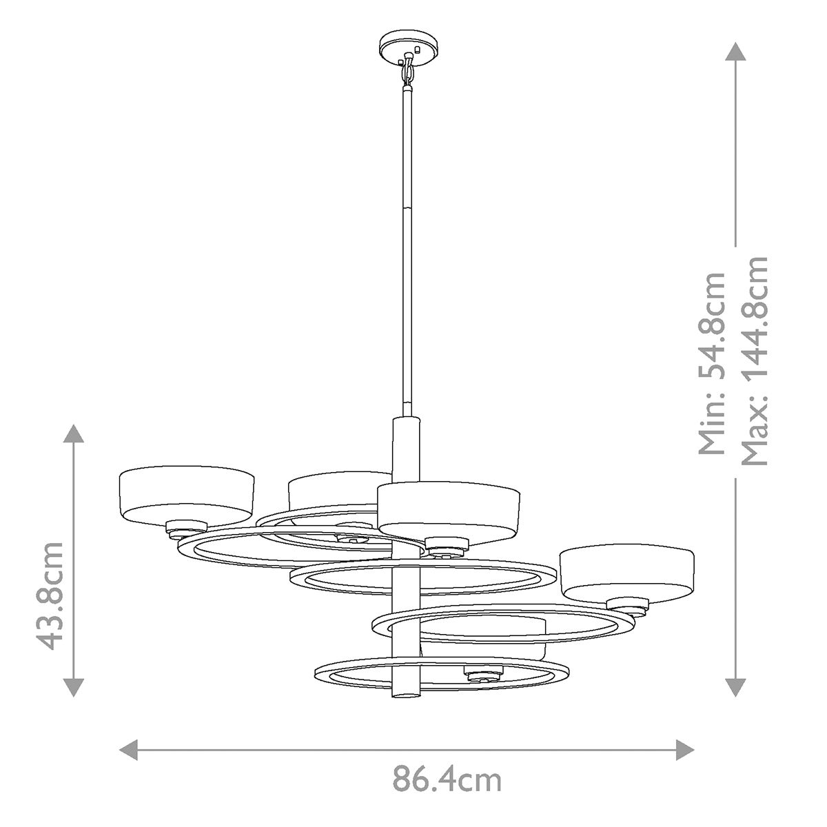 Aleeka Kronleuchter mit 5 Lichtern, klassisches Zinn - Elsteadlighting - leuchtengrosshandel24