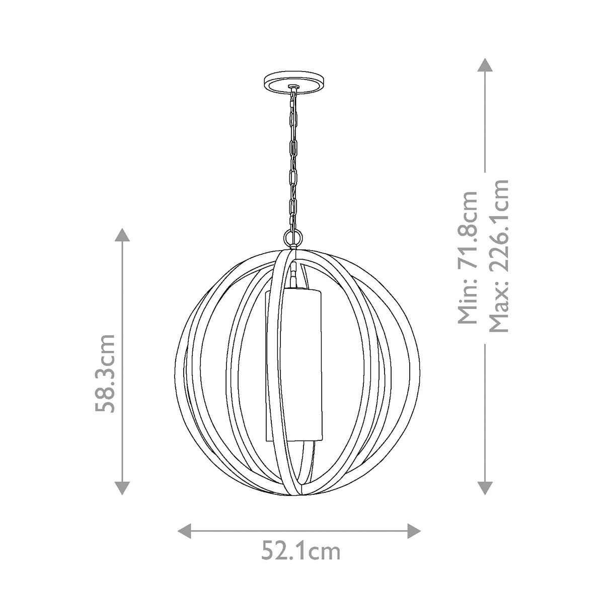 Allier 1-flammige kleine Pendelleuchte - Helles Holz/Gebürsteter Stahl - Elsteadlighting - leuchtengrosshandel24