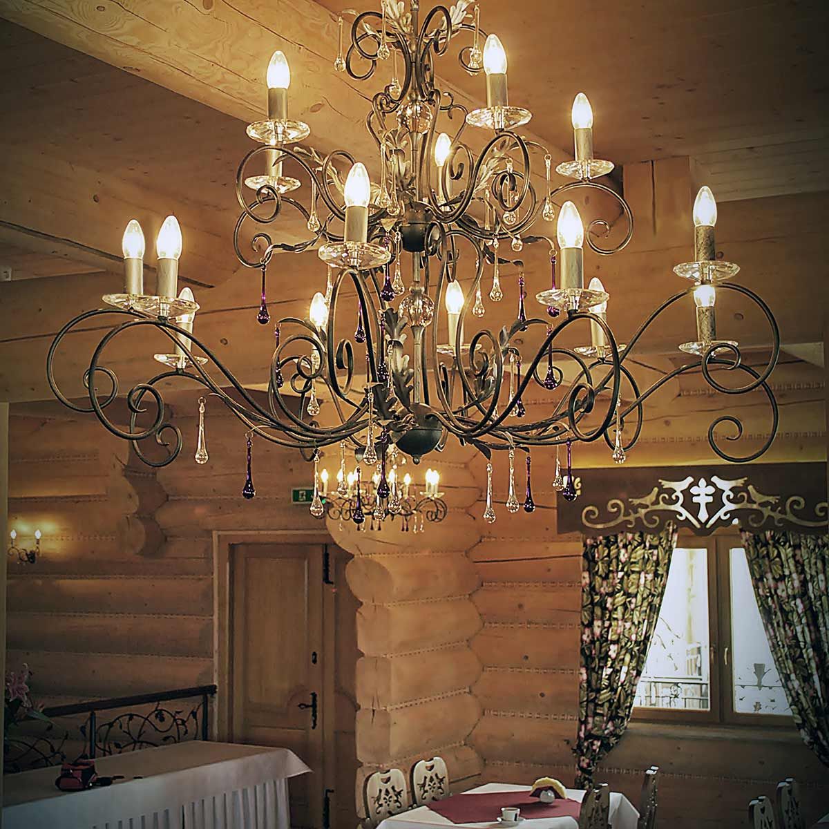 Amarilli Kronleuchter mit 15 Lichtern, Bronze mit goldener Patina - Elsteadlighting - leuchtengrosshandel24
