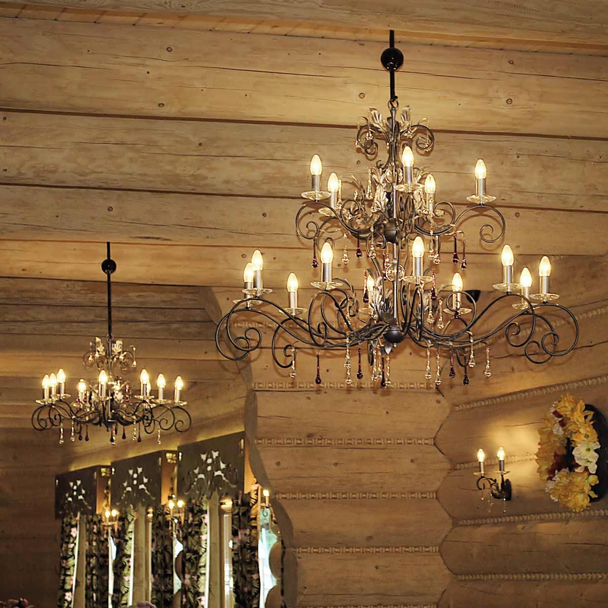 Amarilli Kronleuchter mit 15 Lichtern, Bronze mit goldener Patina - Elsteadlighting - leuchtengrosshandel24