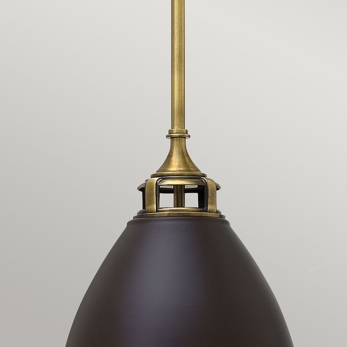 Amelia Pendelleuchte, 1-flammig, mittelgroß, Buckeye-Bronze/Restaurierungsbronze - Elsteadlighting - leuchtengrosshandel24