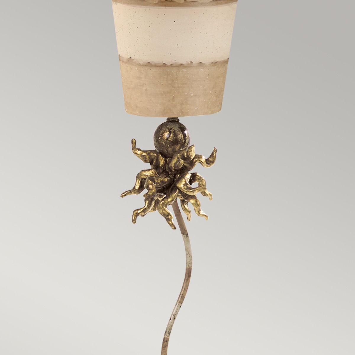 Anemone 1-flammige Tischlampe - Creme und Hellbraun - Elsteadlighting - leuchtengrosshandel24