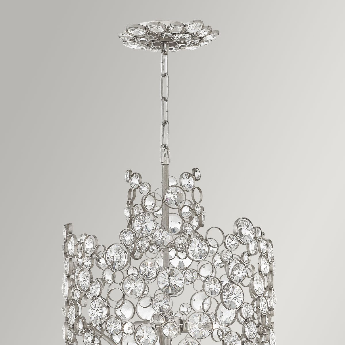 Anya Zweistufiger Anhänger - Silberblatt - Elsteadlighting - leuchtengrosshandel24