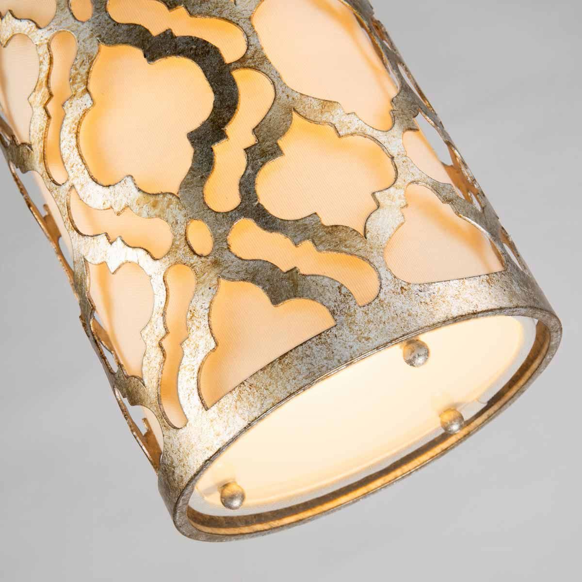 Arabella 1-flammige Mini-Pendelleuchte mit Doppelhalterung, Antik-Gold, Elfenbeinfarbener Lampenschirm - Elsteadlighting - leuchtengrosshandel24