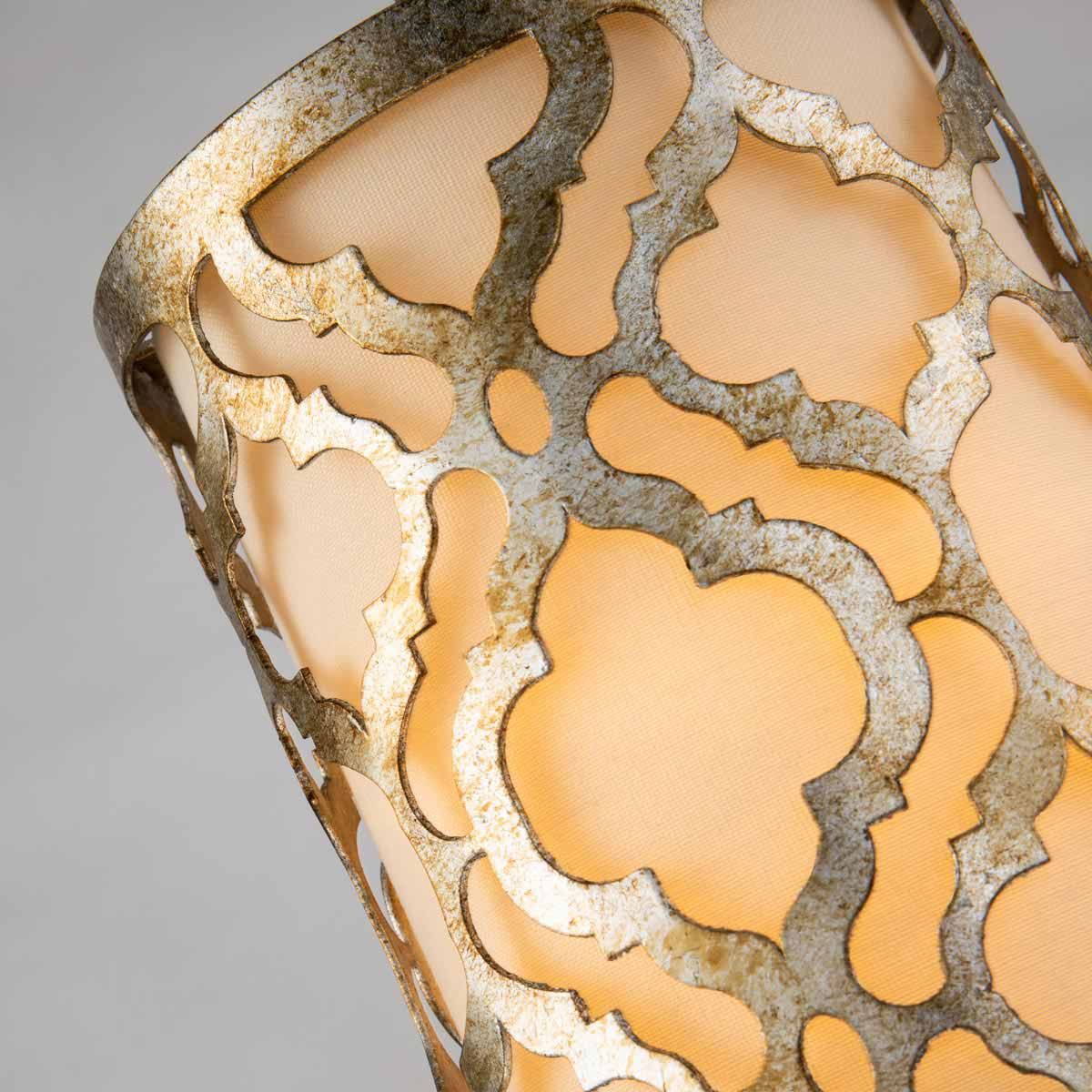 Arabella 1-flammige Mini-Pendelleuchte mit Doppelhalterung, Antik-Gold, Elfenbeinfarbener Lampenschirm - Elsteadlighting - leuchtengrosshandel24