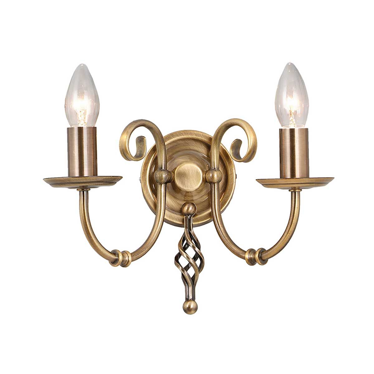Artisan 2-flammige Wandleuchte - Gealtertes Messing - Elsteadlighting - leuchtengrosshandel24