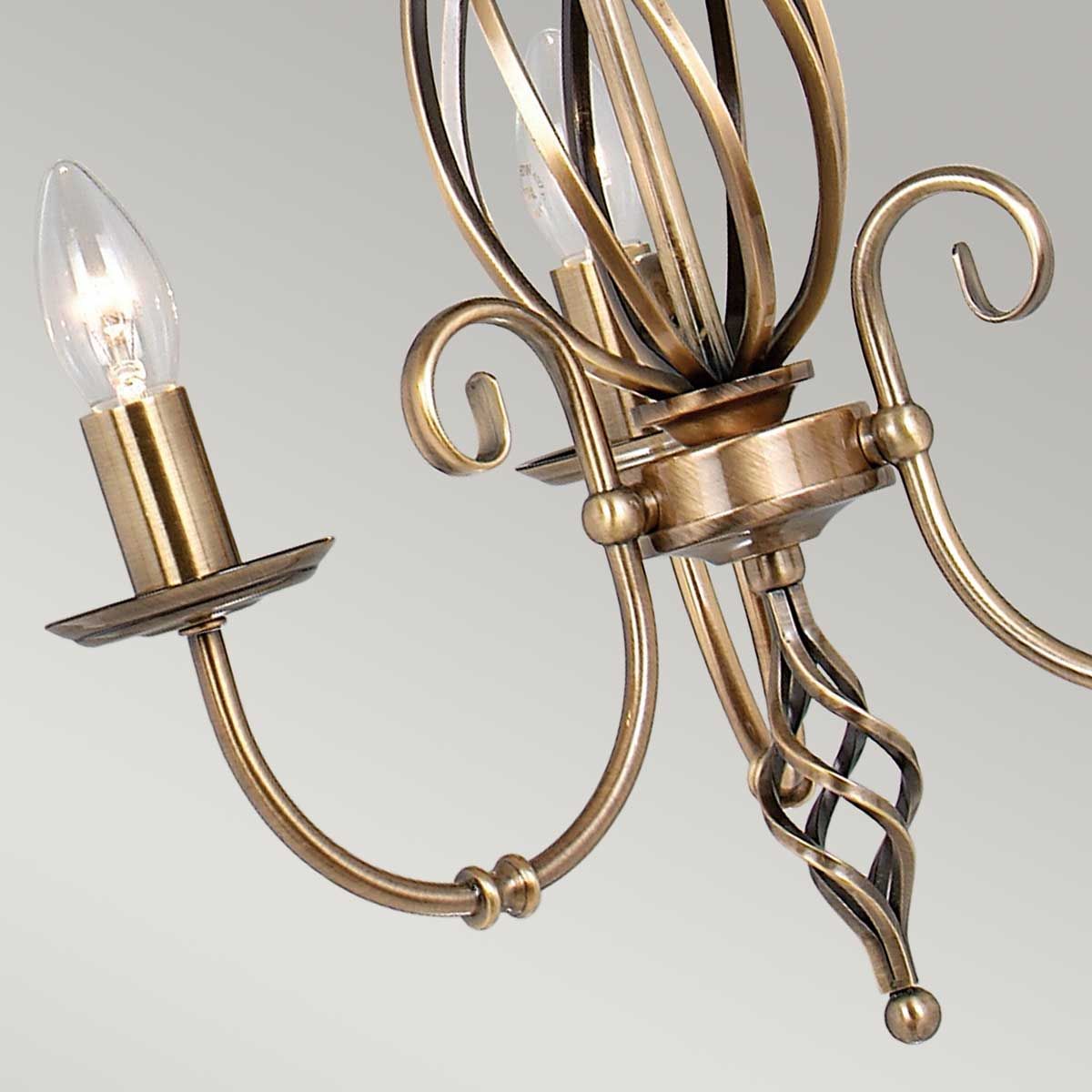 Artisan 3-flammiger Kronleuchter - Gealtertes Messing - Elsteadlighting - leuchtengrosshandel24