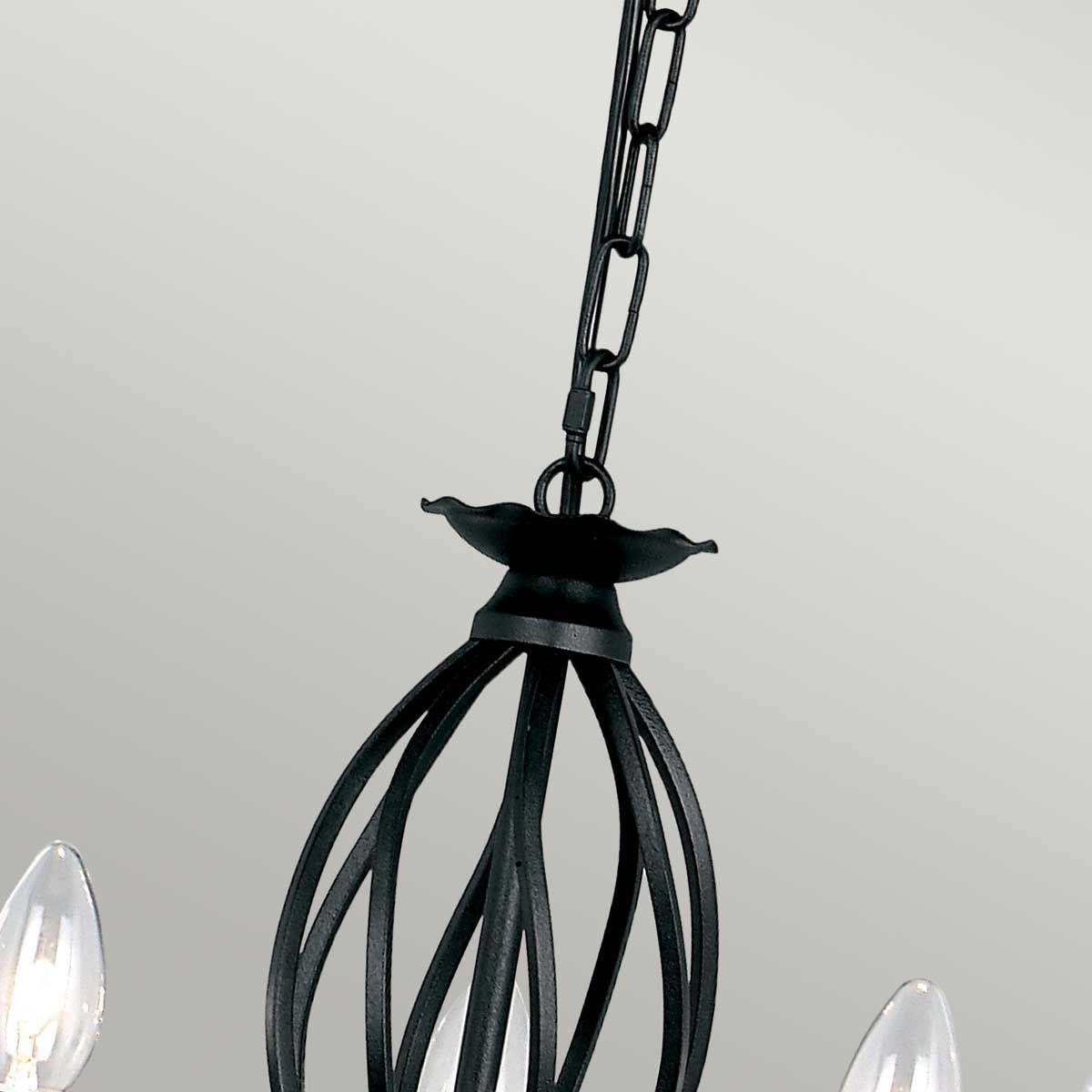 Artisan Kronleuchter mit 5 Lichtern, Schwarz - Elsteadlighting - leuchtengrosshandel24