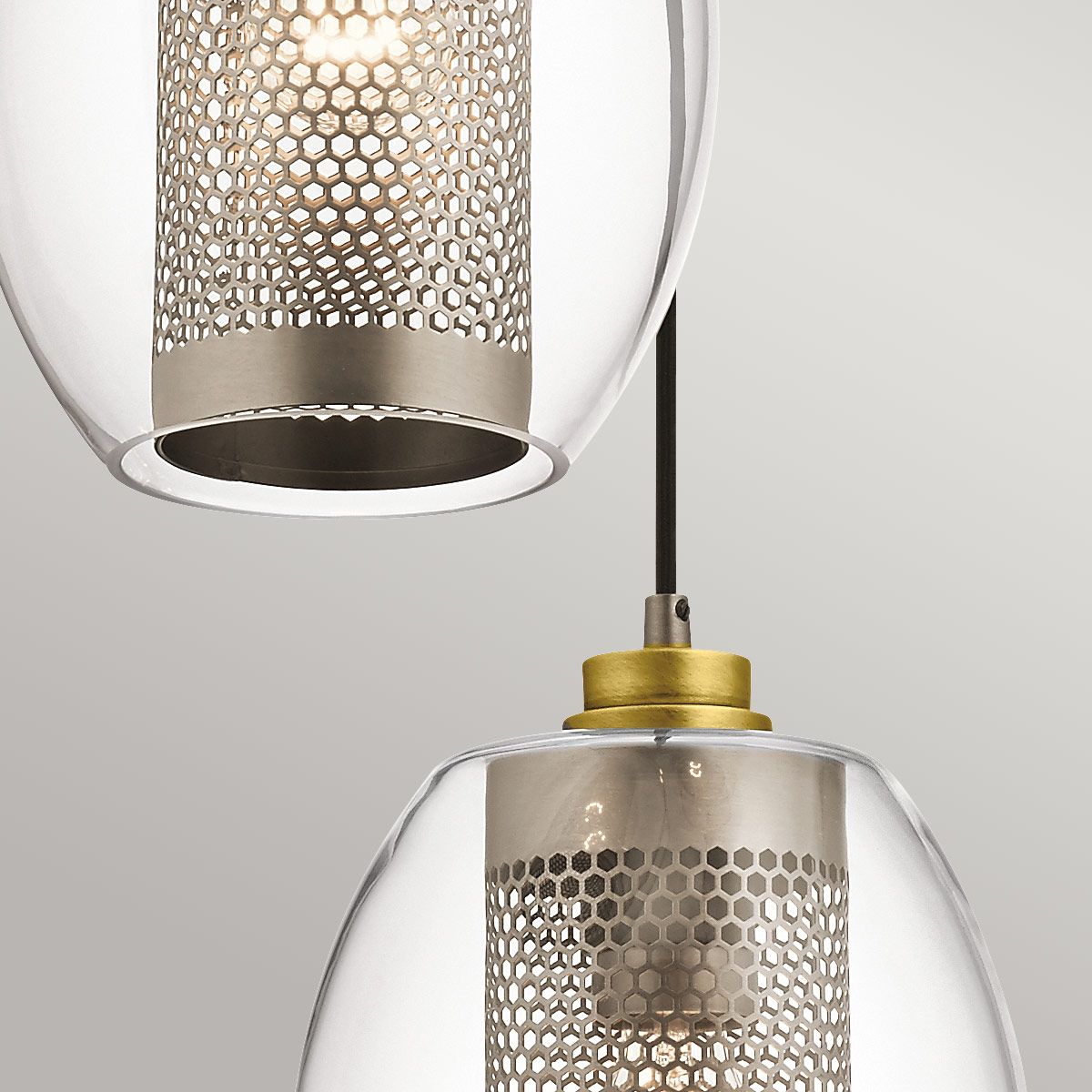 Asher 3-flammige Pendelleuchte Circle - Antikzinn - Elsteadlighting - leuchtengrosshandel24