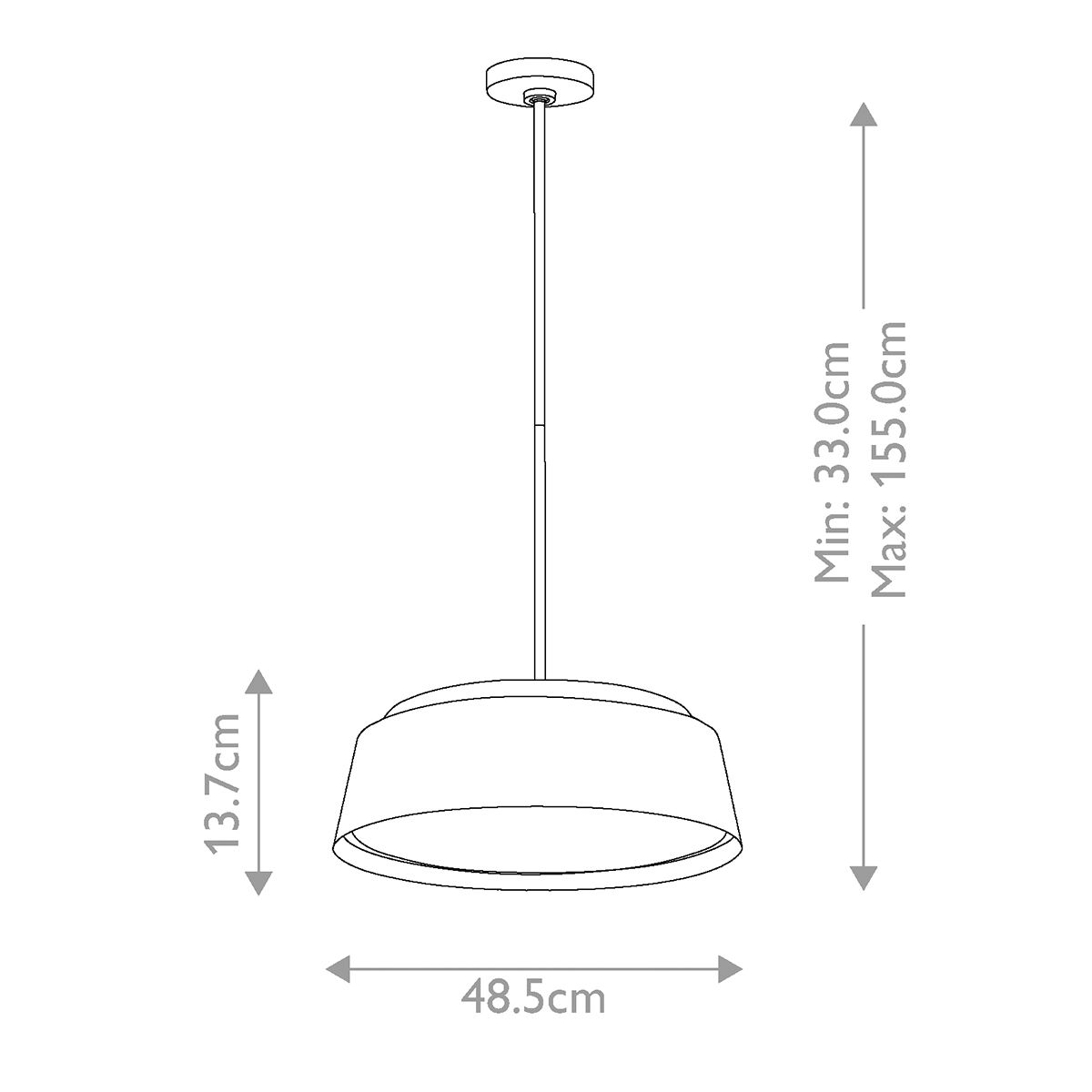 Asher 5-flammige Pendelleuchte - Mattweiß und Gold - Elsteadlighting - leuchtengrosshandel24