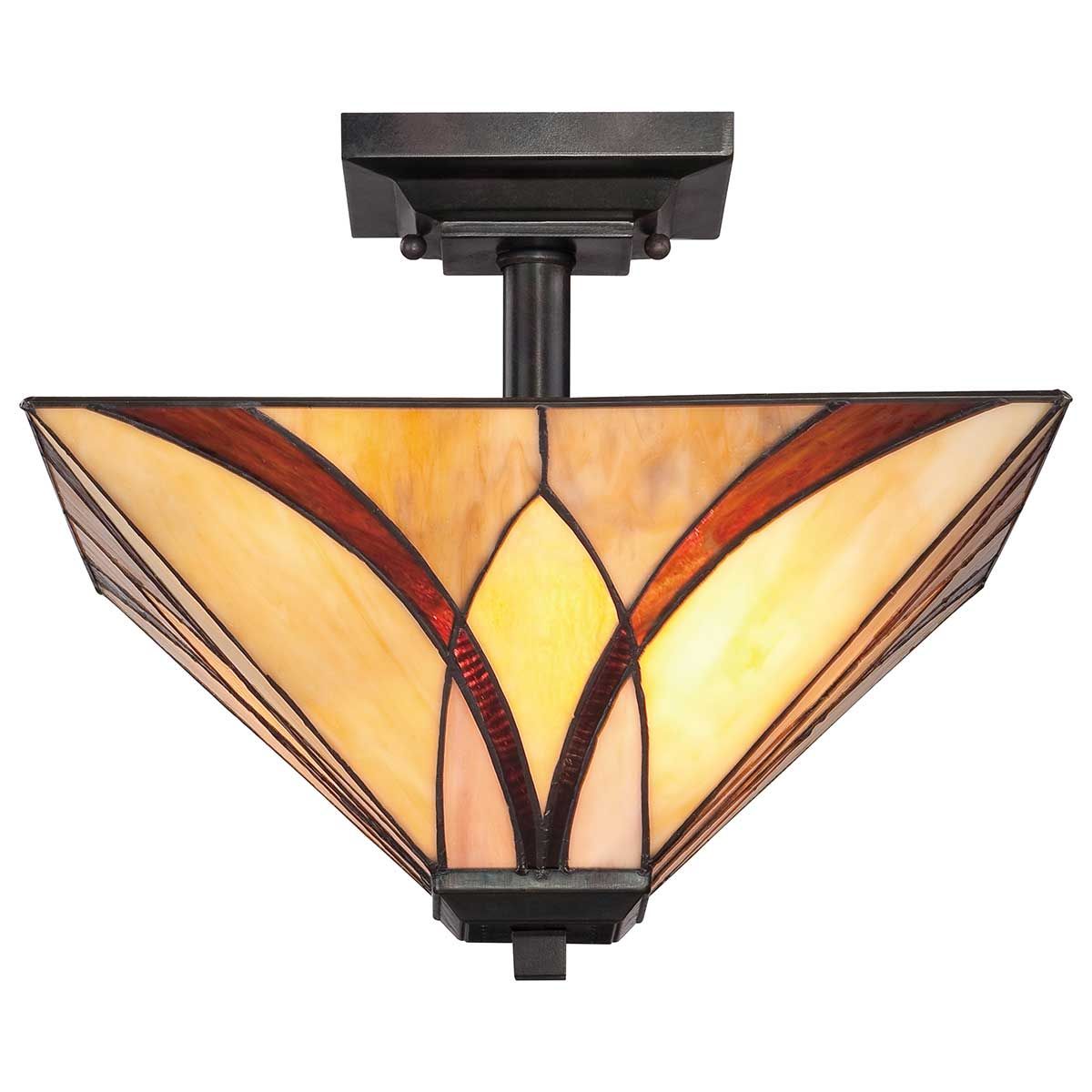 Asheville 2-flammige Halbdeckenleuchte - Valiant Bronze - Elsteadlighting - leuchtengrosshandel24
