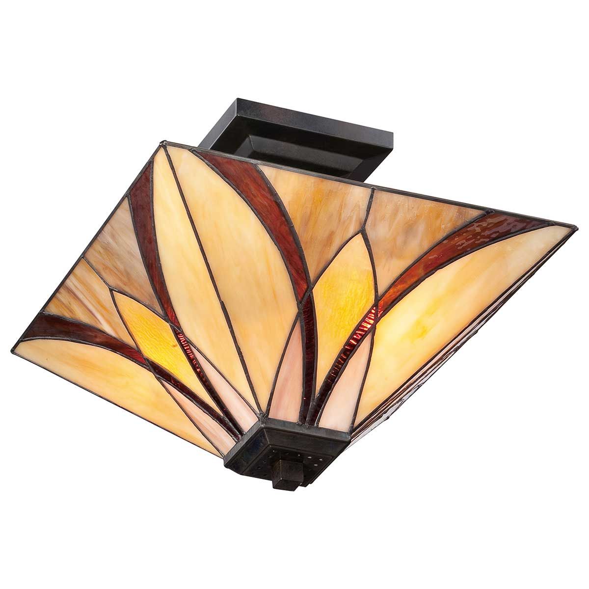 Asheville 2-flammige Halbdeckenleuchte - Valiant Bronze - Elsteadlighting - leuchtengrosshandel24