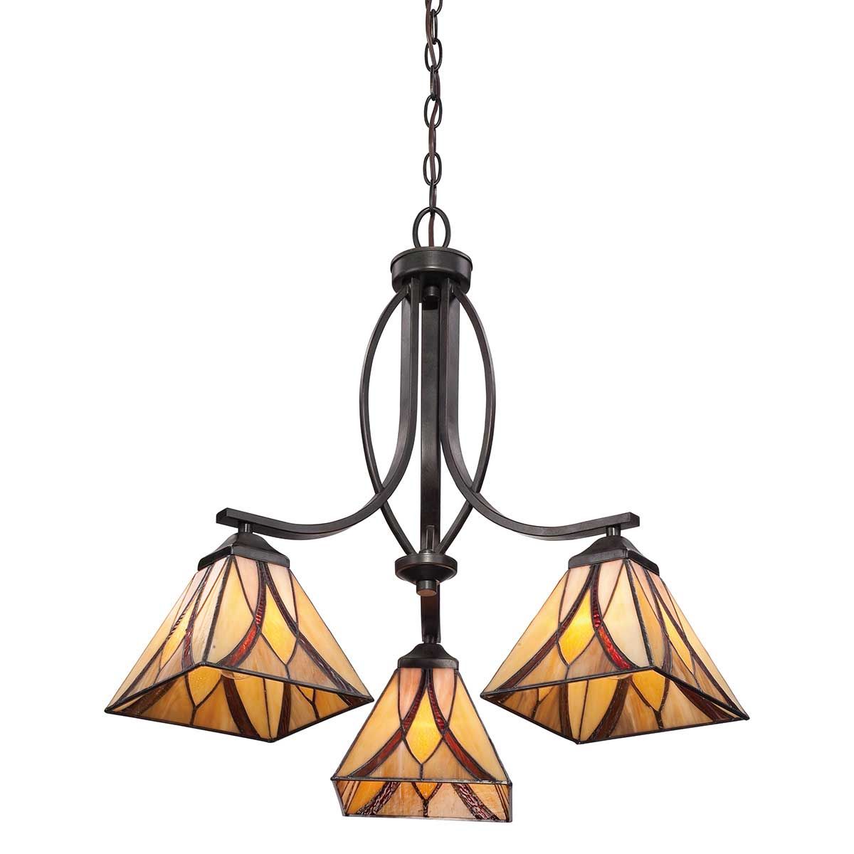 Asheville Kronleuchter mit 3 Lichtern - Valiant Bronze - Elsteadlighting - leuchtengrosshandel24