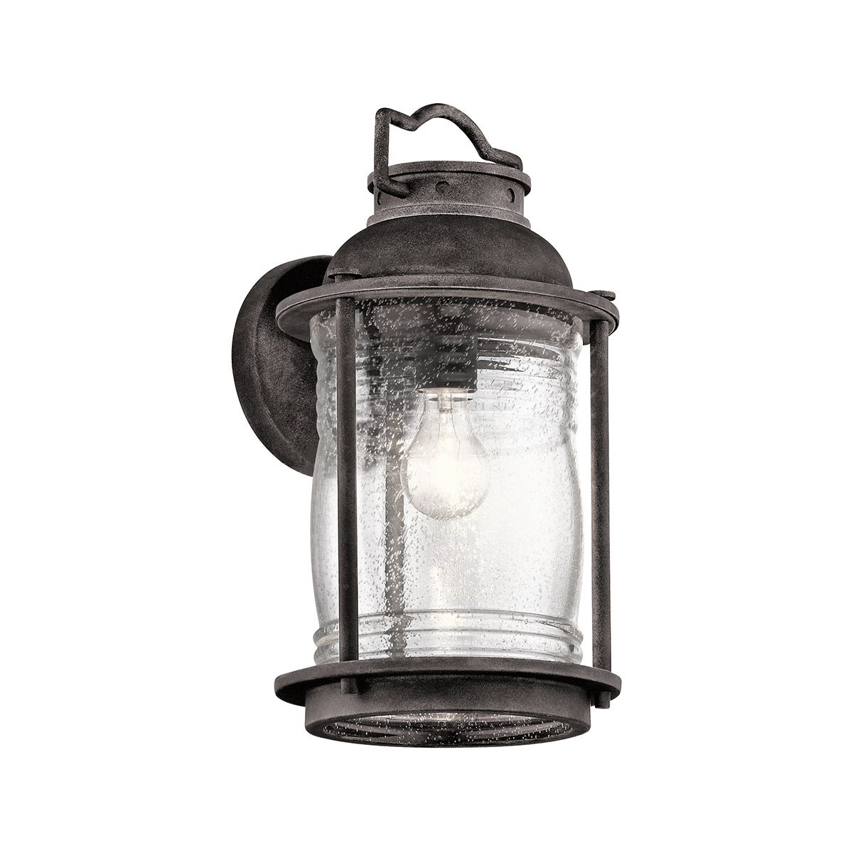 Ashland Bay Große Wandlaterne mit 1 Licht, verwittertes Zink - Elsteadlighting - KL - ASHLANDBAY2 - L