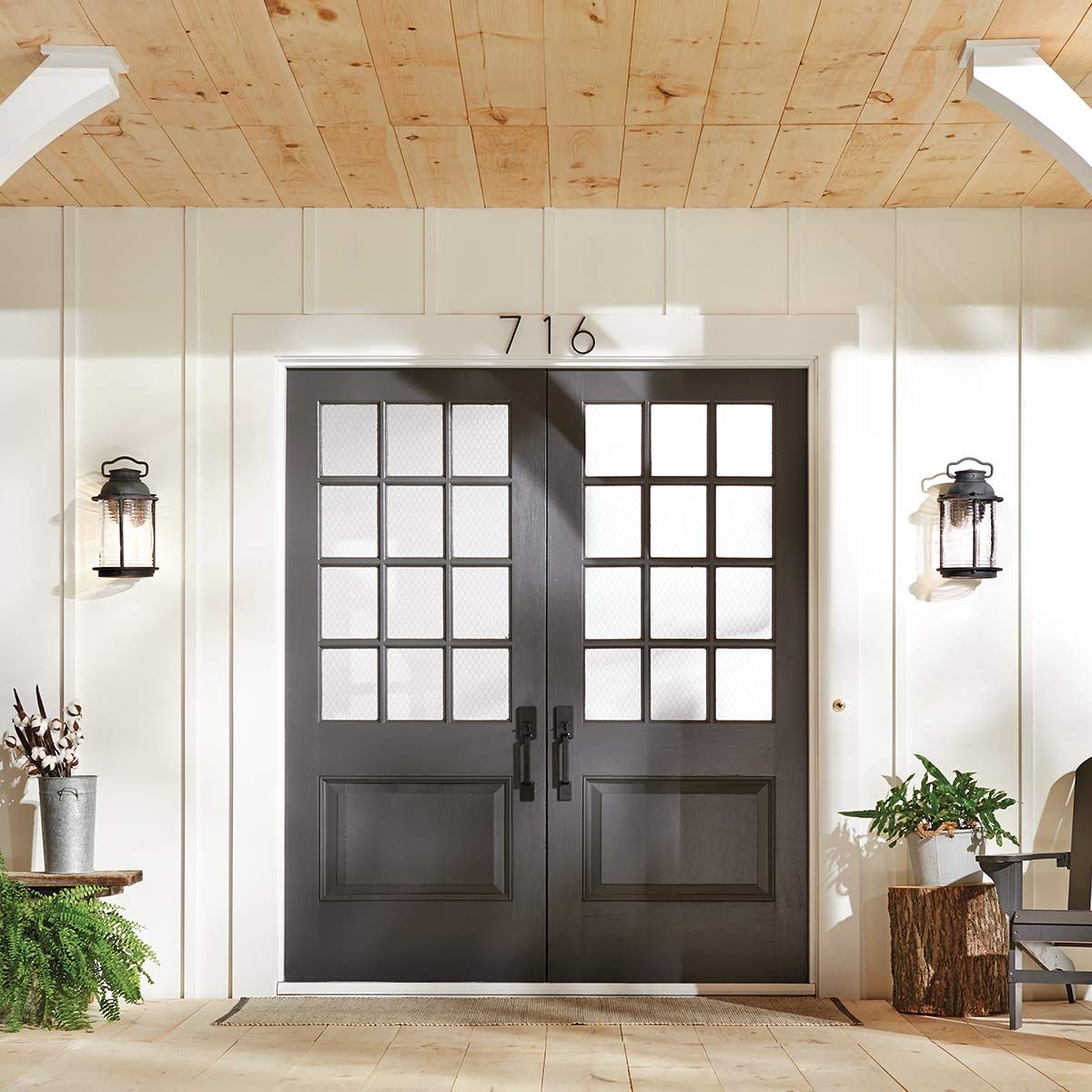 Ashland Bay Große Wandlaterne mit 1 Licht, verwittertes Zink - Elsteadlighting - KL - ASHLANDBAY2 - L