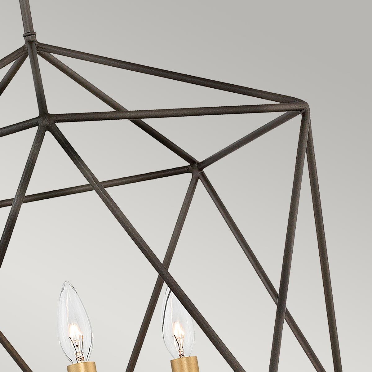 Astrid 3-flammiger Pendelleuchter - Mattbronze und Deluxe-Gold - Elsteadlighting - leuchtengrosshandel24