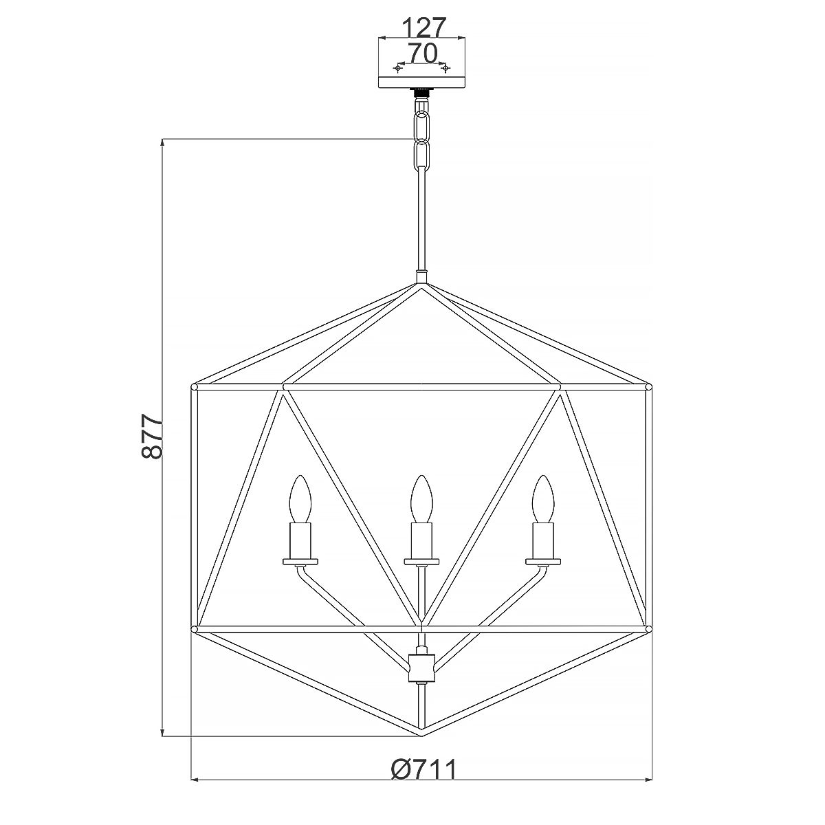 Astrid 5-flammiger Pendelleuchter - Mattbronze und Deluxe-Gold - Elsteadlighting - leuchtengrosshandel24