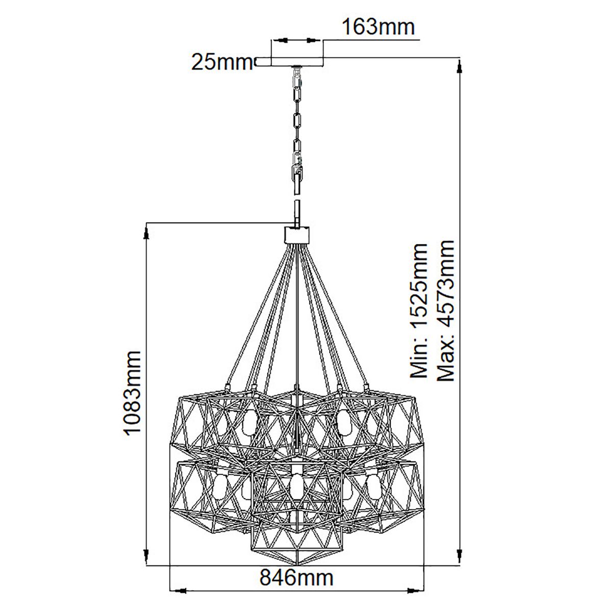 Astrid Pendelleuchte mit 11 Lichtern, mattierte Bronze und Deluxe-Gold - Elsteadlighting - leuchtengrosshandel24