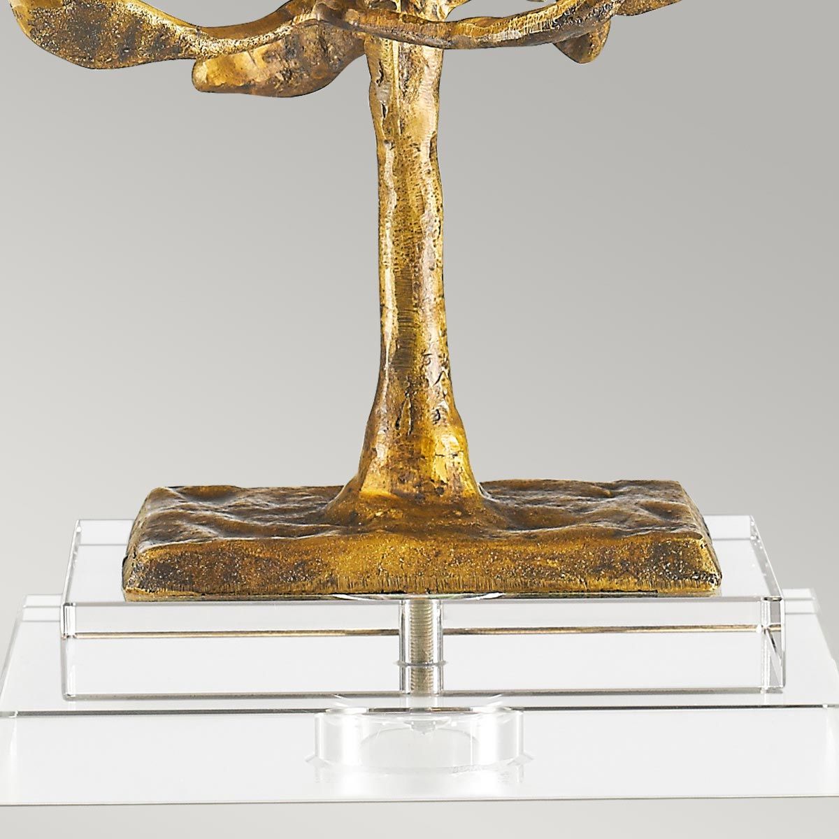 Audubon Park Tischlampe mit 1 Licht, Antik-Gold mit cremefarbenem Schirm - Elsteadlighting - leuchtengrosshandel24
