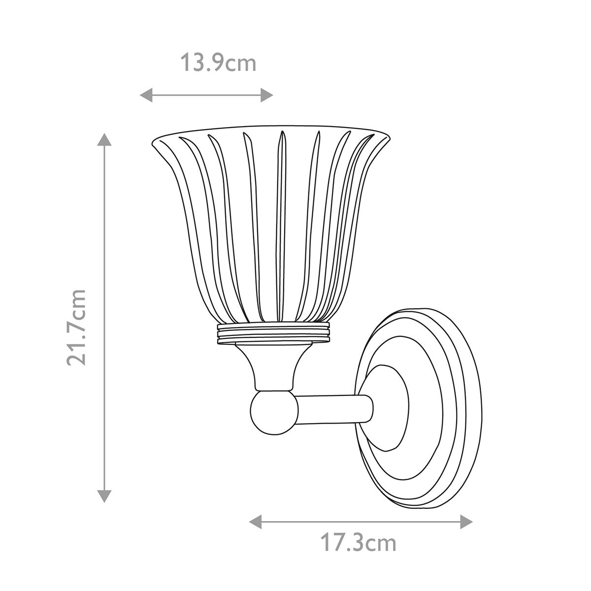 Austen 1-flammige Wandleuchte - Poliertes Chrom - Elsteadlighting - leuchtengrosshandel24