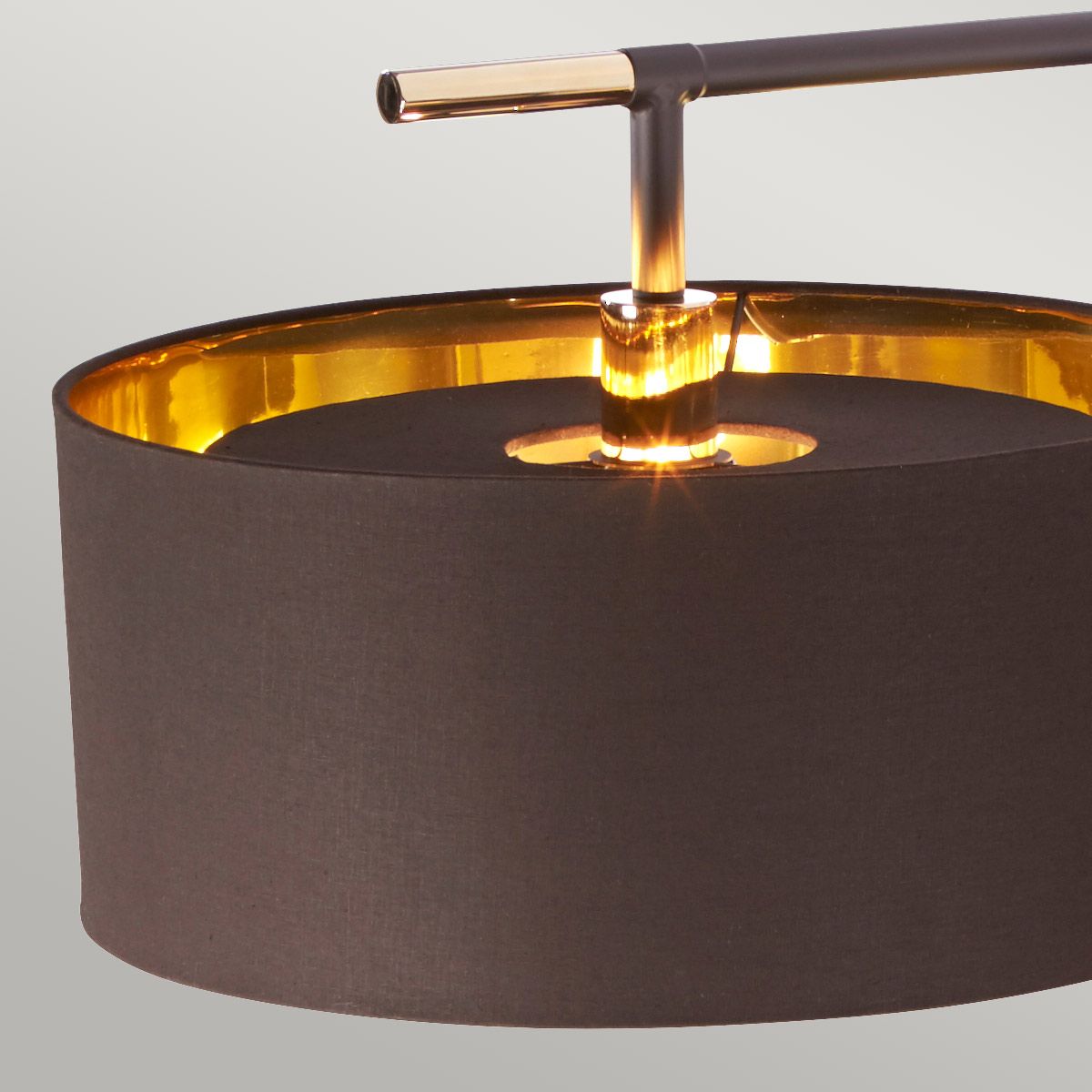 Balance 1-flammige Stehlampe - Braun/Poliertes Messing mit braunem Schirm - Elsteadlighting - leuchtengrosshandel24