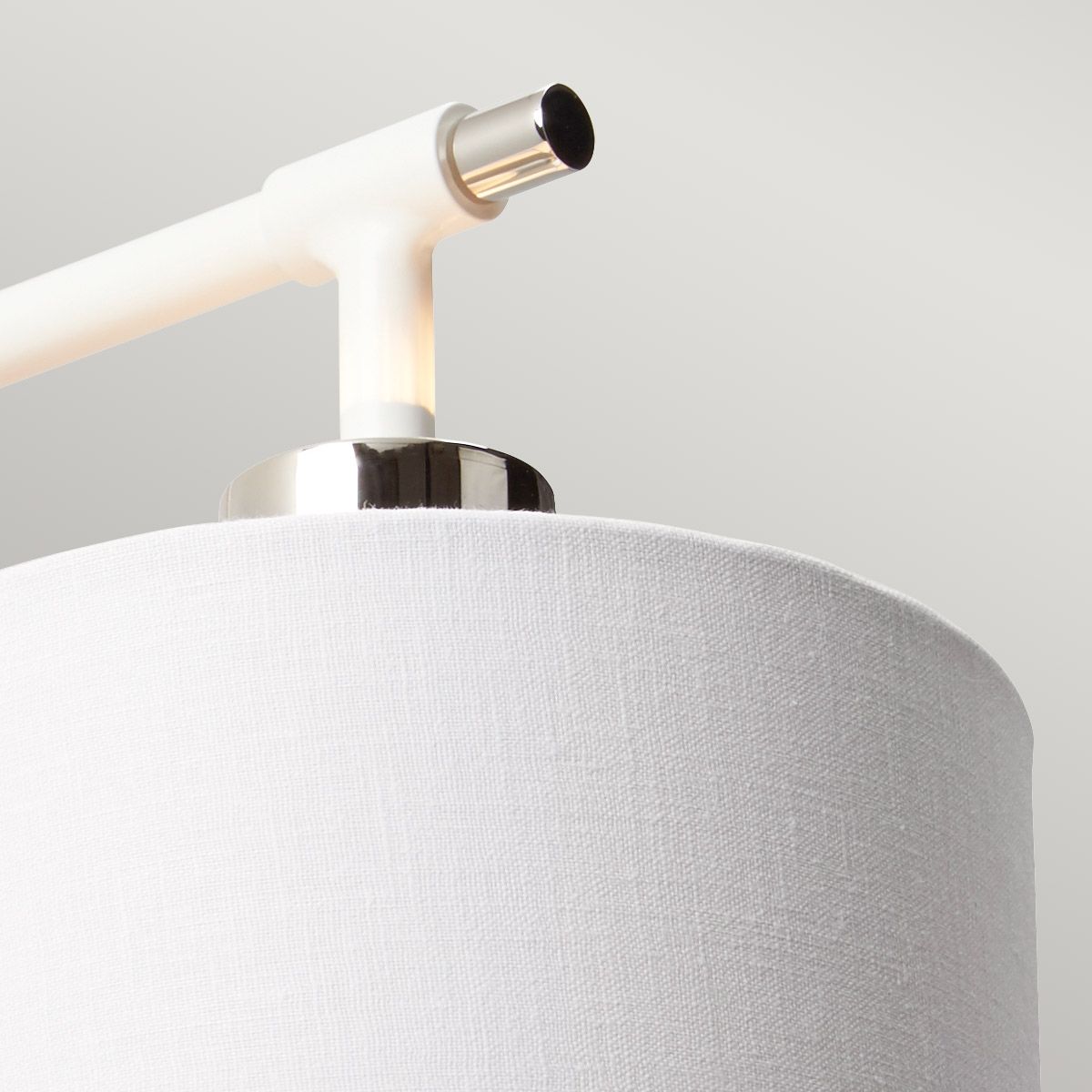 Balance 1-flammige Wandleuchte - Weiß/Poliertes Nickel mit weißem Schirm - Elsteadlighting - leuchtengrosshandel24