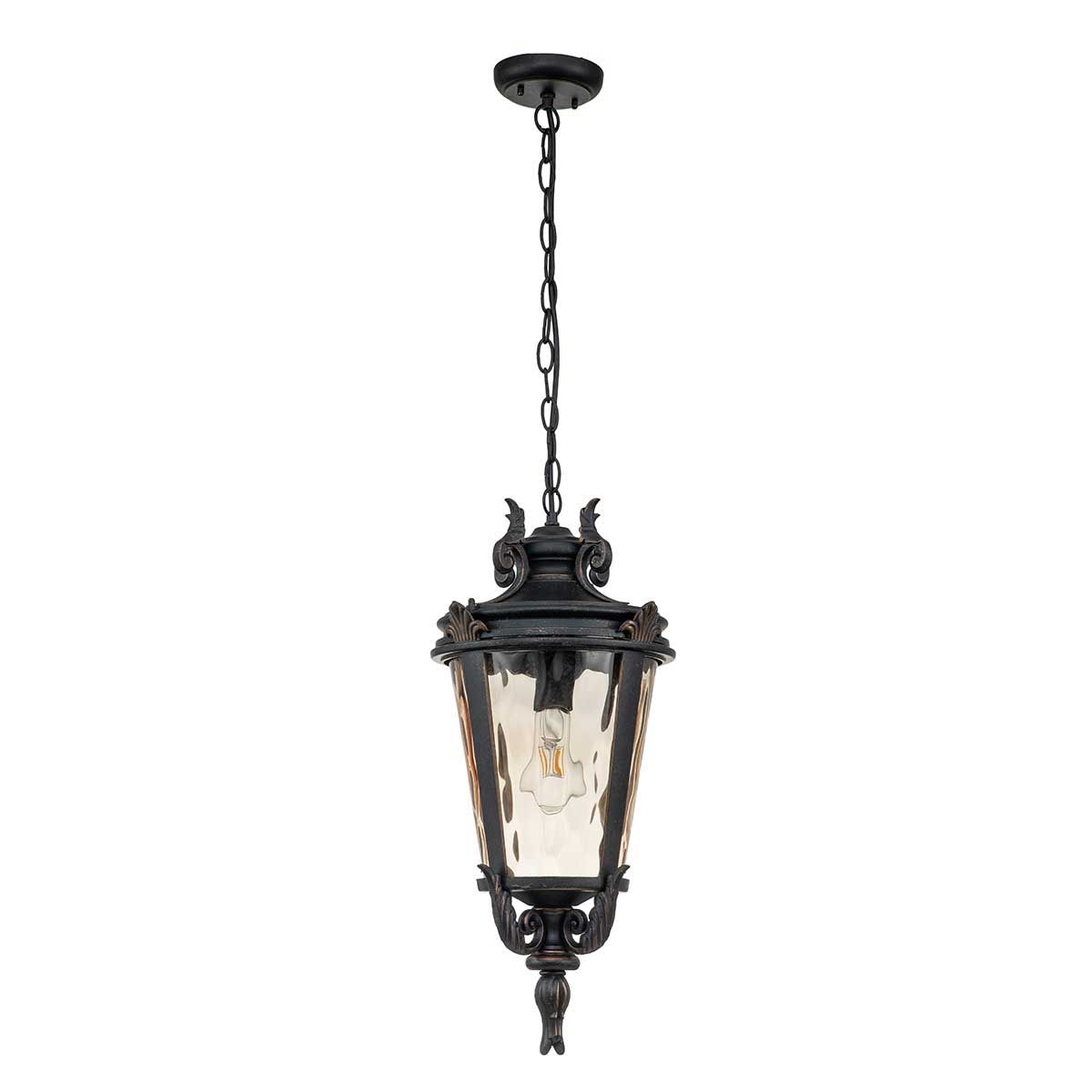Baltimore 1 - flammige große Kettenlaterne - verwitterte Bronze - Elsteadlighting - BT8 - L