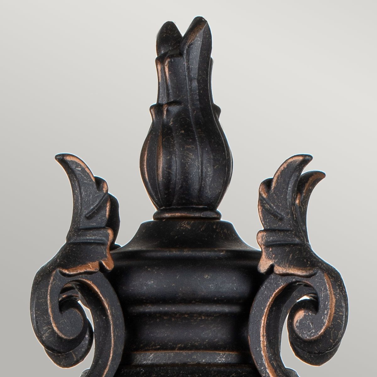 Baltimore 1 - flammige große Standlaterne - verwitterte Bronze - Elsteadlighting - BT3 - L