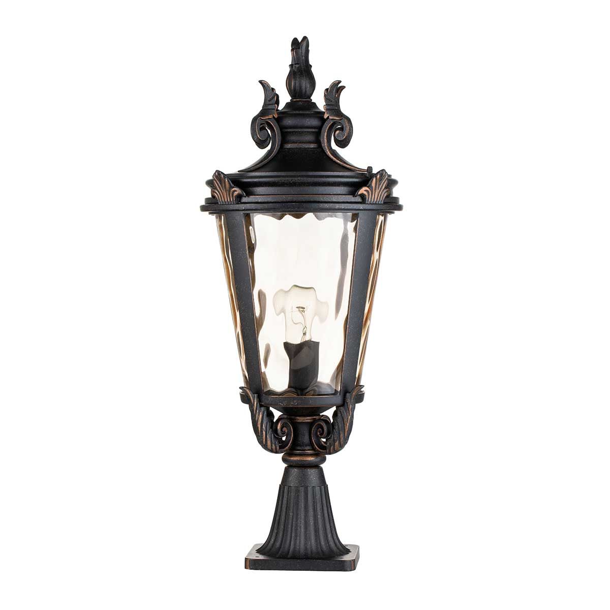 Baltimore 1 - flammige große Standlaterne - verwitterte Bronze - Elsteadlighting - BT3 - L