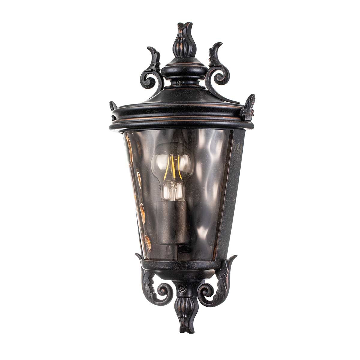 Baltimore 1 - flammige, mittelgroße Halblaterne, verwitterte Bronze - Elsteadlighting - BT7 - M