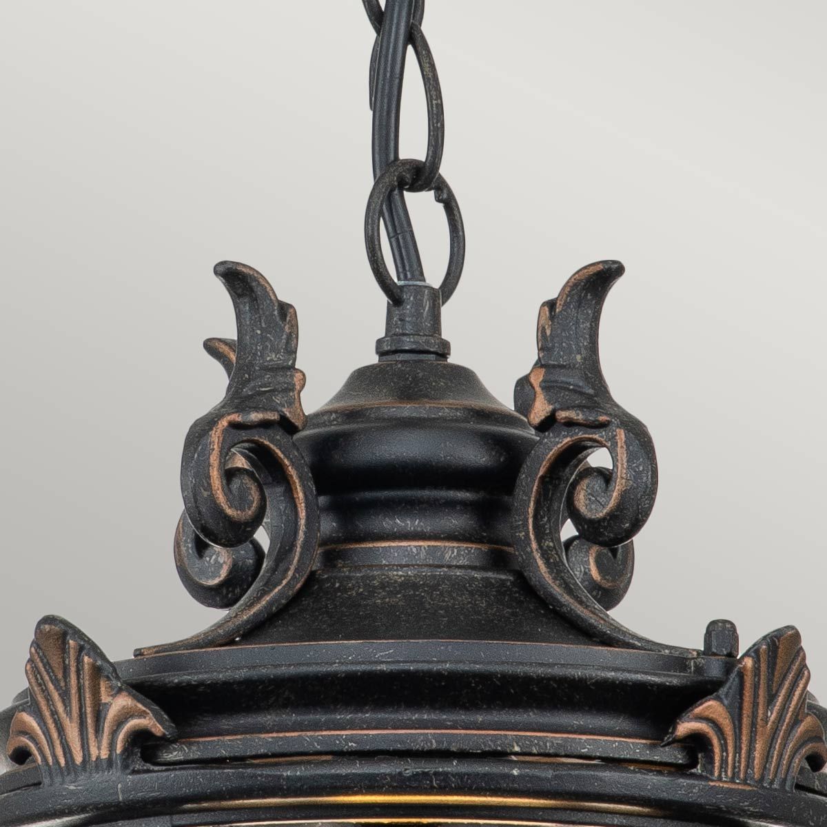 Baltimore 1 - flammige mittelgroße Kettenlaterne - verwitterte Bronze - Elsteadlighting - BT8 - M