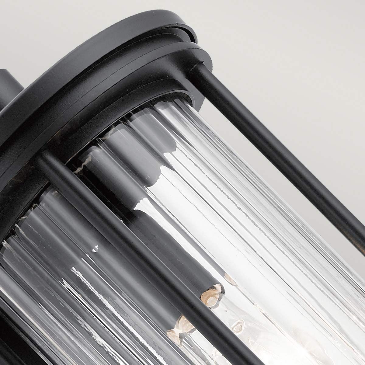 Barras 1 - flammige mittelgroße Wandlaterne - Schwarz - Elsteadlighting - KL - BARRAS2 - M - BK