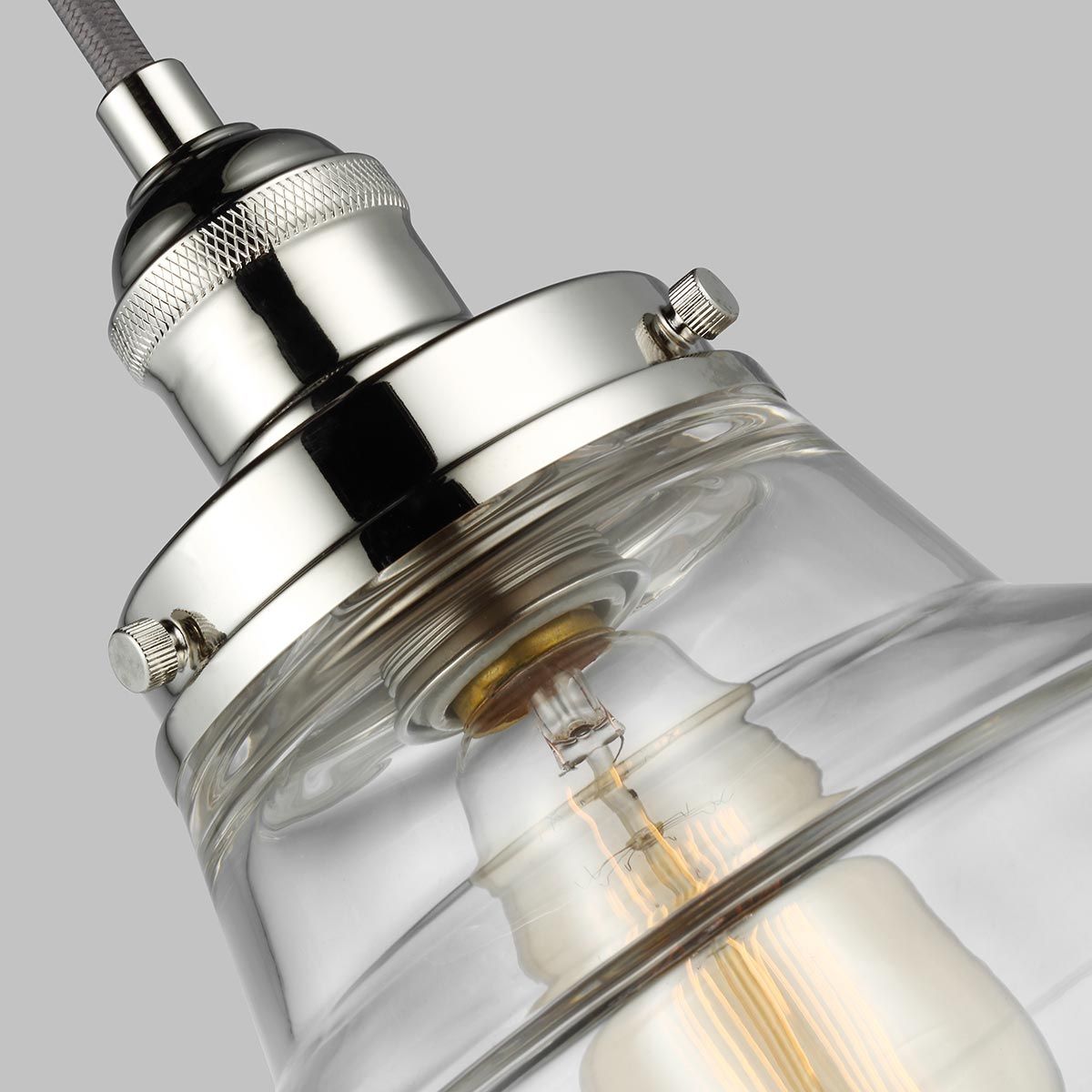 Baskin 1-flammige Pendelleuchte - Poliertes Nickel - Elsteadlighting - leuchtengrosshandel24
