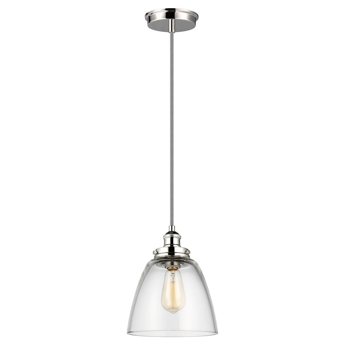 Baskin 1-flammige Pendelleuchte - Poliertes Nickel - Elsteadlighting - leuchtengrosshandel24