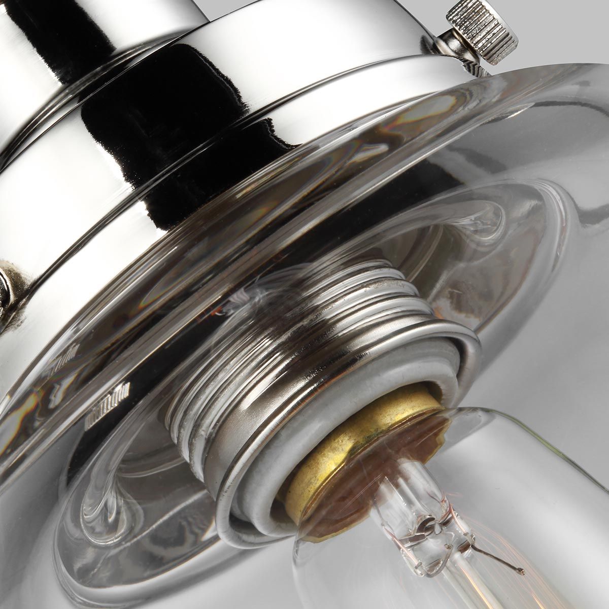 Baskin 1-flammige Pendelleuchte - Poliertes Nickel - Elsteadlighting - leuchtengrosshandel24