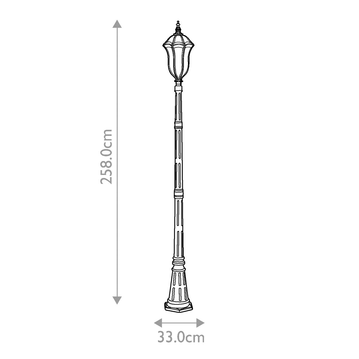 Baton Rouge Laternenpfahl mit 4 Lichtern, Walnuss - Elsteadlighting - FE - BATONRG5
