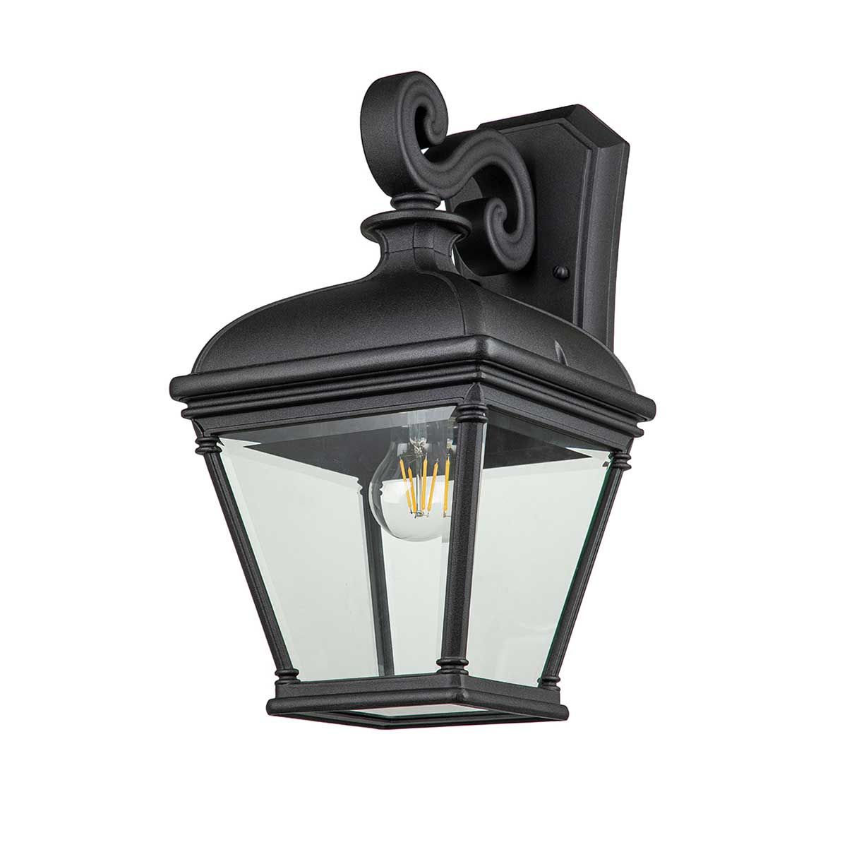 Bayview 1 - flammige große Wandlaterne - Schwarz - Elsteadlighting - BAYVIEW - 2L - BK